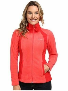 NEW Columbia Women's Sugarcreek III Fleece Jacket Fitted Bright Red - M